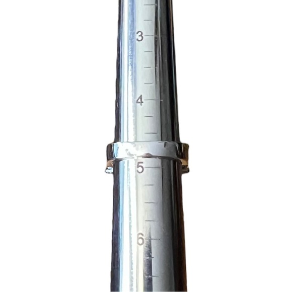 Emerald Cut Glass Stone Multicolored Rainbow Silver Tone Ring - Picture 8 of 9